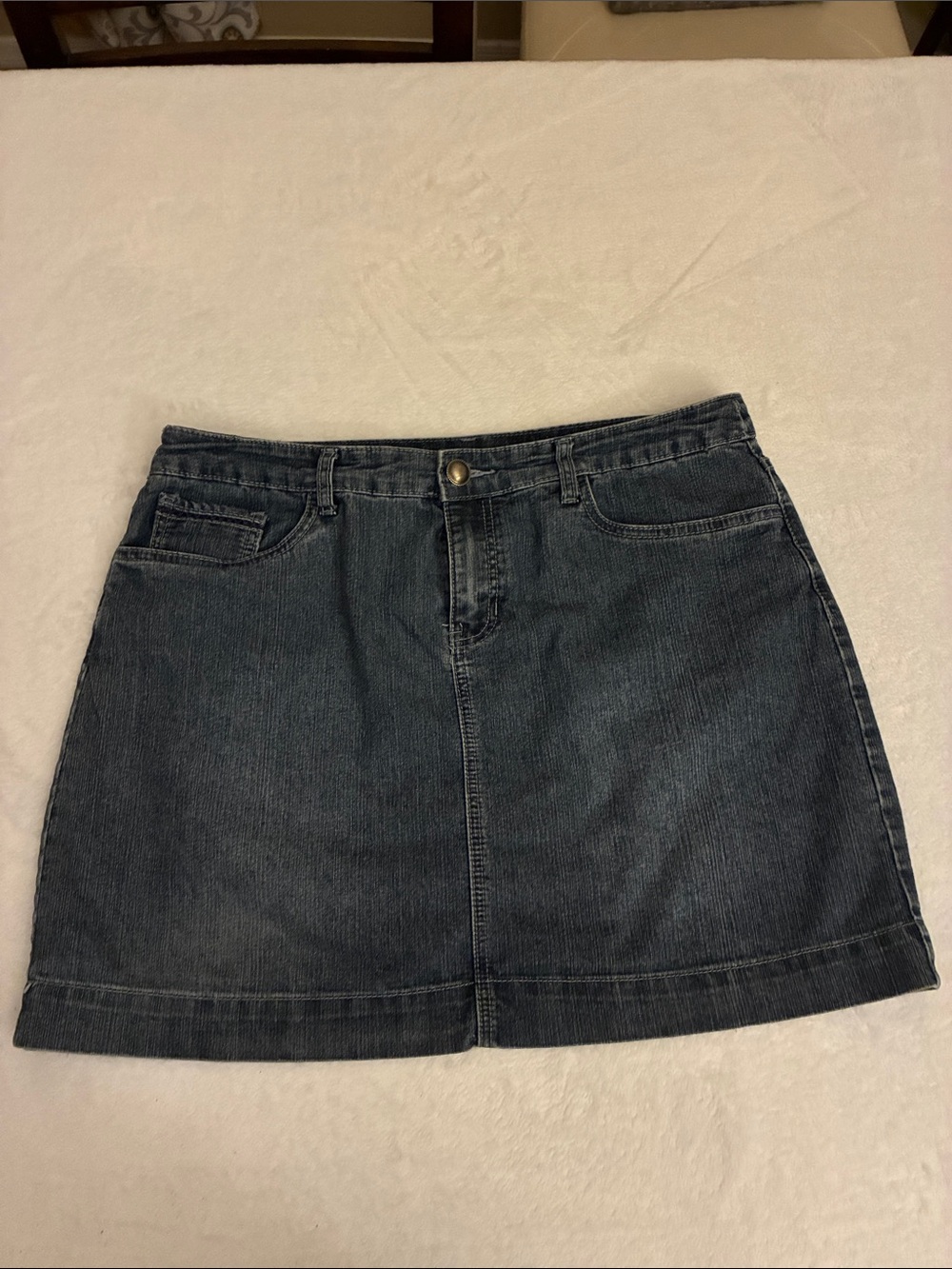 Christopher & Banks Dark Blue Denim Mini Skirt